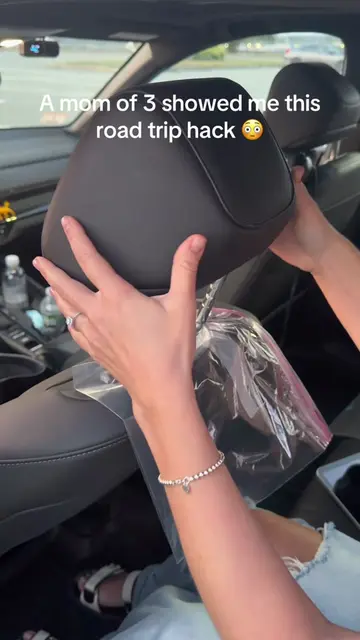 This road trip hack is actually genius 😳🚗 Such an easy DIY iPad holder for lon