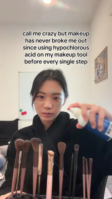 NOT AN AD I can't live without hypochlorous acid 😭💛 #makeup #acne #acnetreatme