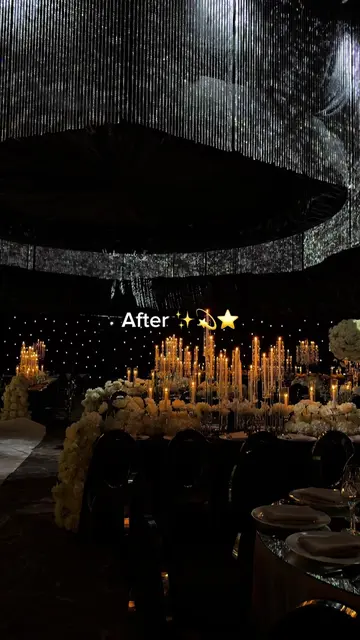 Before vs After 💫✨ @EMevents  #wedding #starrynight #weddingdecor #weddingvenue