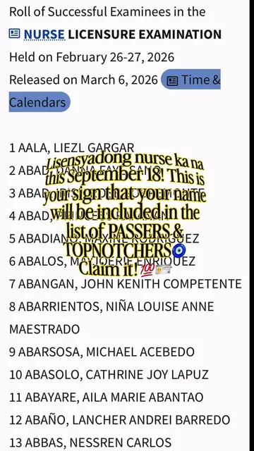 Lisensyadong nurse ka na this September 18! This is your sign that your name wil