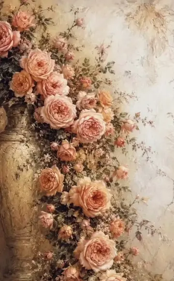 Vintage roses, reimagined for timeless interiors 🌹✨ Soft peach tones, old-world
