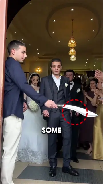 Why This Groom Gets Blocked by a Sword #WeddingTraditions #RussianWedding #Cultu
