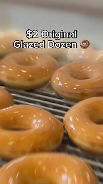$2 Original Glazed dozen when you buy any dozen! 🍩 Offer available Friday thru 