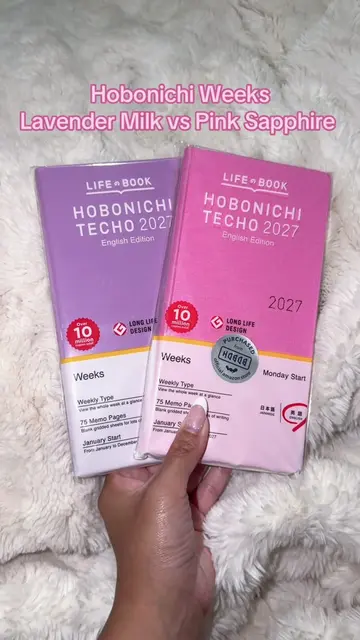 Hobonichi weeks color comparison. In the stock photos, lavender milk had more of