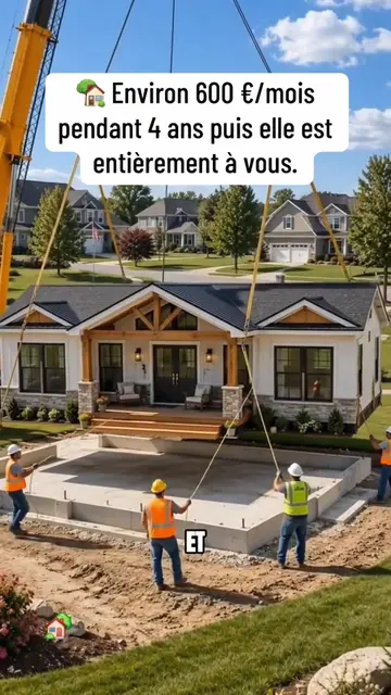 Environ 600 € par mois pour vous rapprocher d’une maison moderne comme celle-ci 
