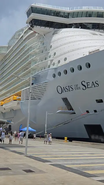 Oasis of the seas in Nassau - 9/2. She's so awesome, the first of the oasis clas