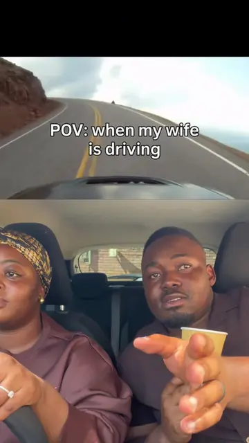 When my wife is driving 😂😂 #wifey #driving #couple 