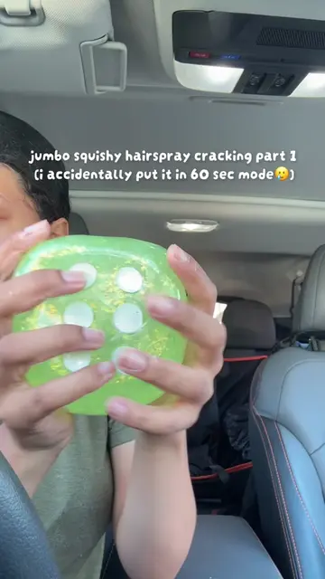 jumbo squishy hairspray cracking  #asmr #part1 #satisfying 