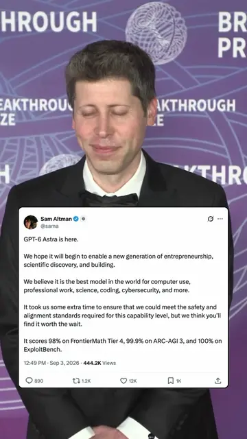 Sam Altman just announced GPT-6 Astra. OpenAI claims this model has achieved art