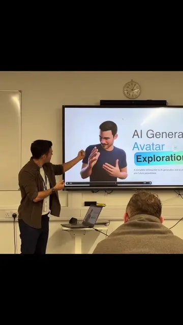 Big moment for me, my first presentation on Generative AI, avatars, and SignCapt