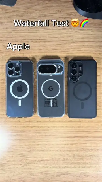 Wait till the end 🤯 Apple vs Google vs Samsung Waterfall Test 🤯 #iphone #water