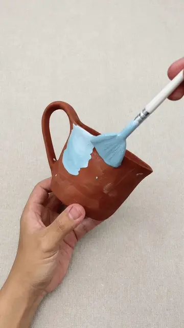 The ending is so amazing!keep to watching it!😜🤗#potterytiktok #painting #claya