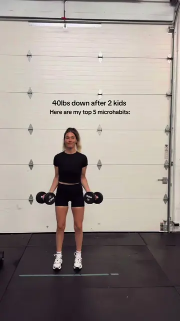40lbs down after 2 kids. Here are my top 5 microhabits:  1. Eating the same brea