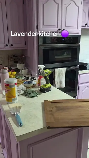 I can't get over how perfect it is 🥰 #kitchen #lavender #purple #renovation #wh