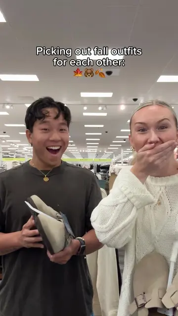 Picking out fall outfits for each other at Target🥰🍂 #couple #relationships #sh
