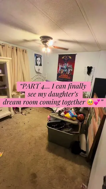 Part 4 🥹💕 We’re getting closer to my daughter’s dream room! There’s still work