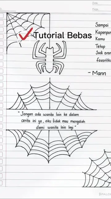 tutorial gambar spiderman laba laba. cara gambar jaring laba laba di buku. gamba