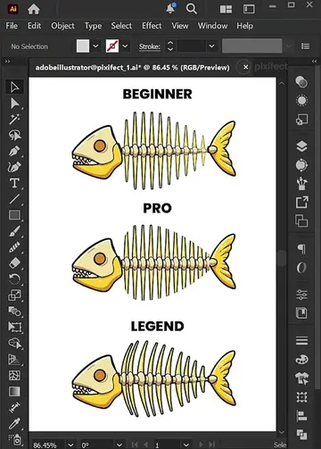 Adobe Illustrator 2027 - Place a Fish Bone Like a Pro #photoshop #adobeillustrat