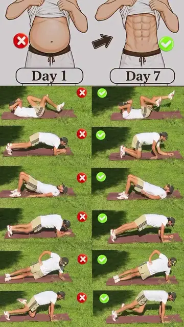 ❌ Wrong form vs ✅ Right form — if you want a flatter shredded abs, your techniqu