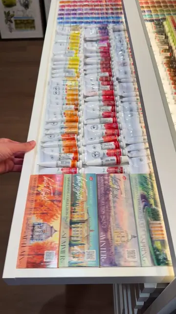 Me gusta organizar mis materiales por técnicas y colores para tenerlos bien loca