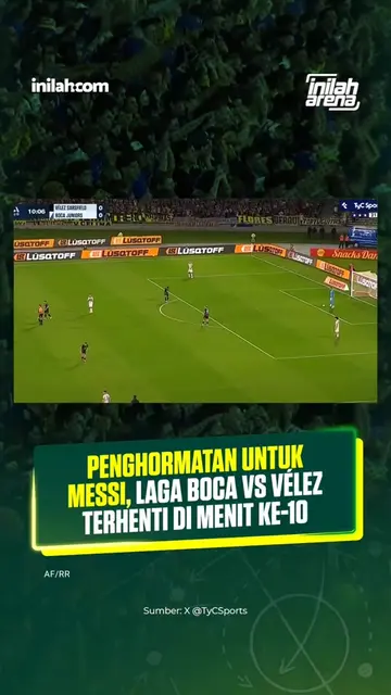 `Momen saat pertandingan Boca Juniors vs Vélez dihentikan sejenak tepat pada men