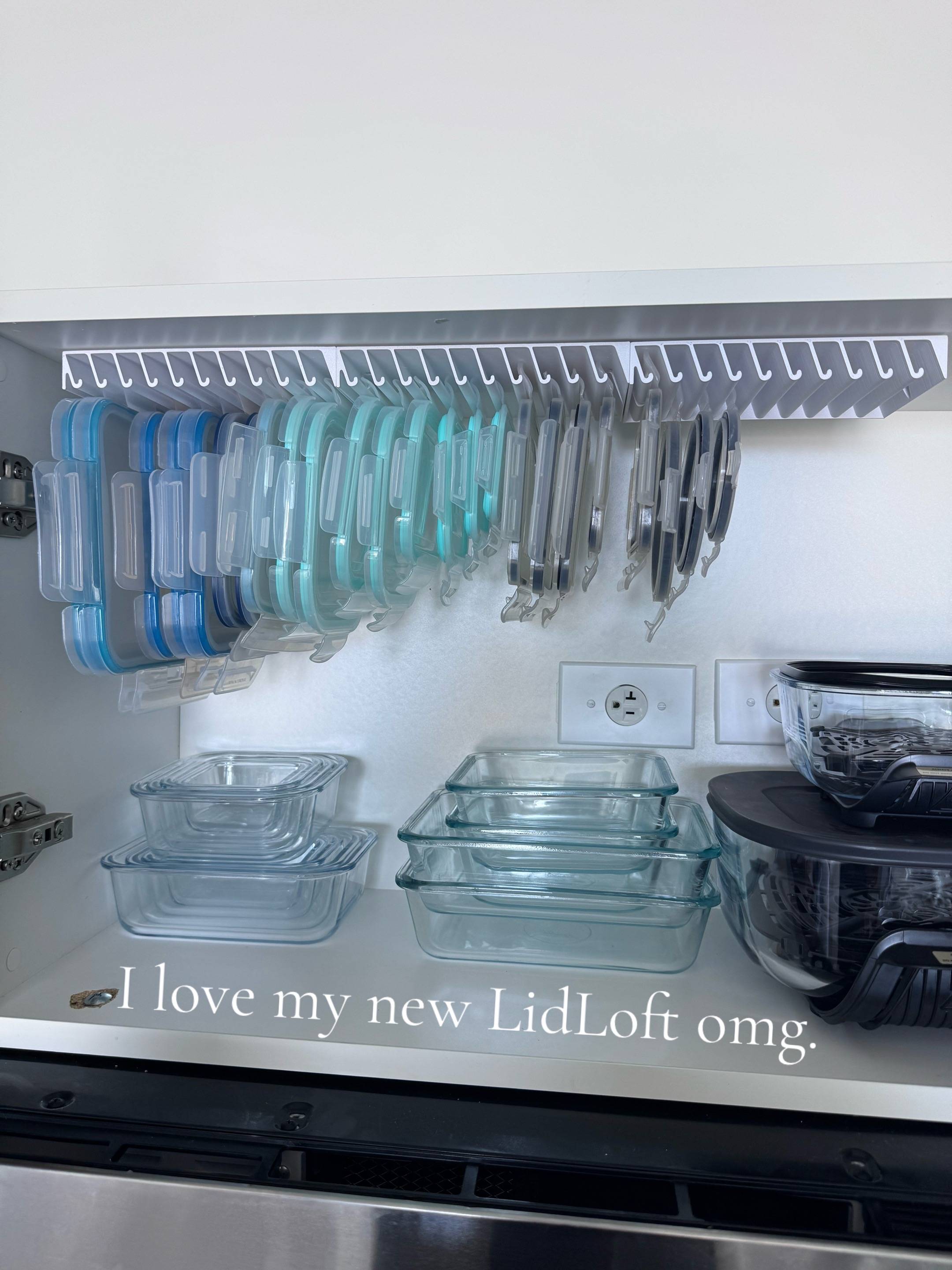 The cabinet glow-up you didn’t know you needed 😮‍💨✨ LidLoft = no more lid chao