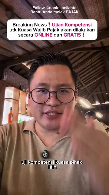 Breaking News❗️Ujian Kompetensi utk Kuasa Wajib Pajak akan dilakukan secara ONLI