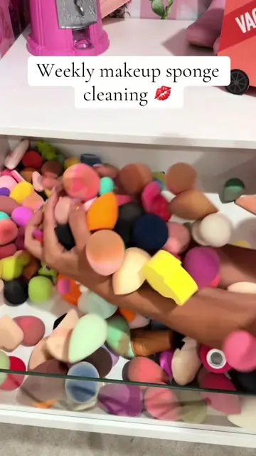 Remember to clean your makeup sponges EVERY week! #asmrvideo #asmrcleaning 