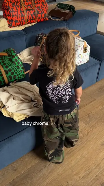 baby chrome hearts 😫 #babygirl #babylove #girlmom #chromehearts 