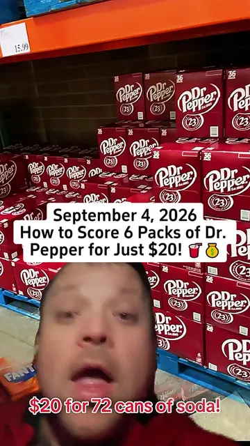 This Saturday, stock up with 6 packs of Dr. Pepper & Pepsi for just $20 at Dolla
