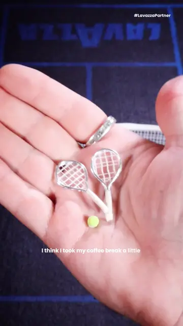 POV: your coffee break gets wildly out of hand ☕️🎾 #ad #lavazzapartner #miniatu