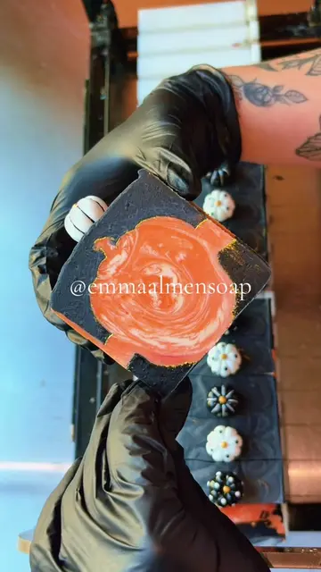 Replying to @Shawndella Cutting Whole Lotta Pumpkin Soap! 🎃 What Do You Think? 