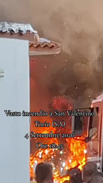 Vasto incendio a San Valentino Torio (SA) 4 Settembre 2026 Ore 18:45 #fyp #andia