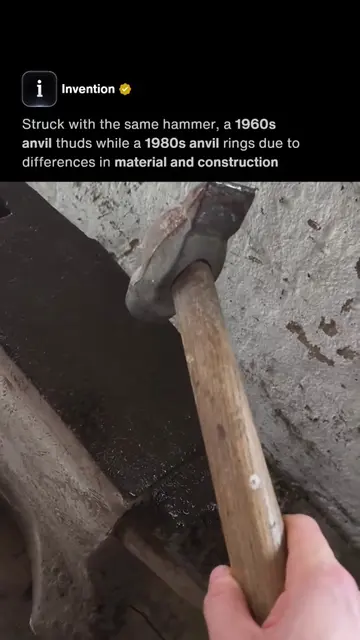 Original Video Credit: IG/persei_____ Two anvils from different eras produce not