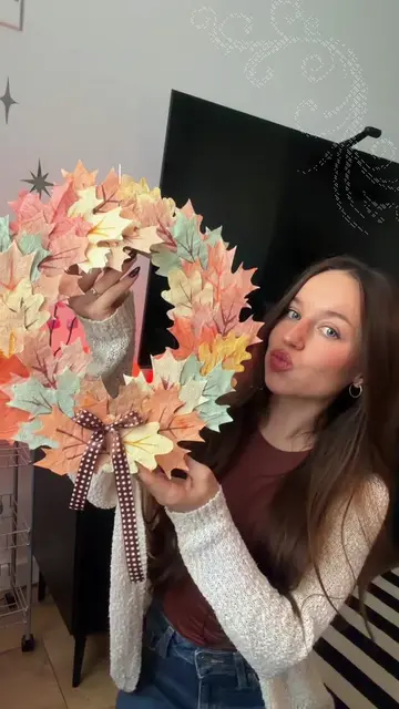 diy fall wreath🍁🍂 