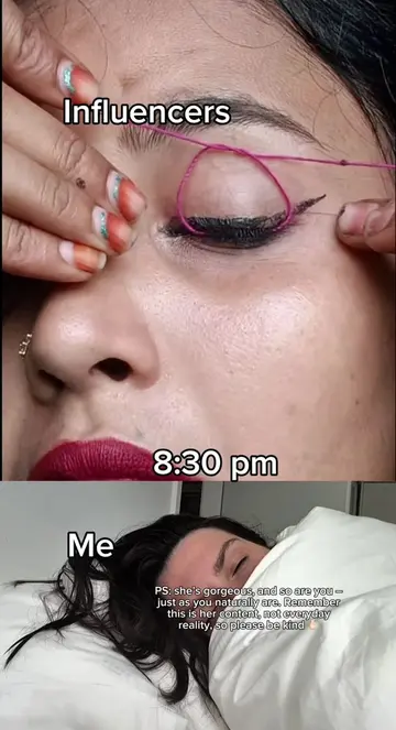 Influencers vs me Day 442 ✨✨ Follow the original on IG  @lila_shaikh 🫰🏻#Beauty