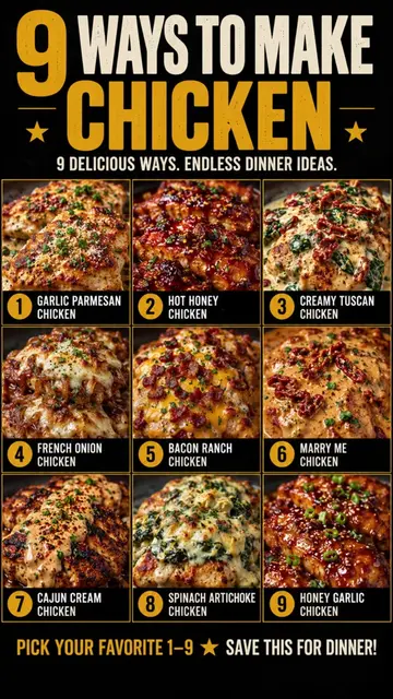 9 Ways to Make Chicken 🍗🔥
 Because plain chicken gets boring fast. From Hot Ho
