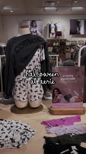 halloween at aerie 🐈‍⬛🧡 put everything on my LTK & ShopMy!🔗✨ #aerie #pajamas 