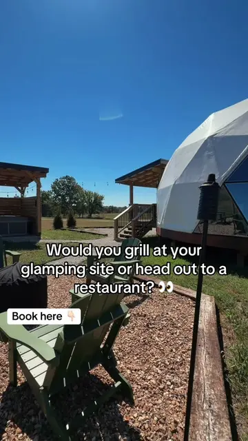 Replying to @grumblestank One of my favorite things about a glamping getaway? Yo