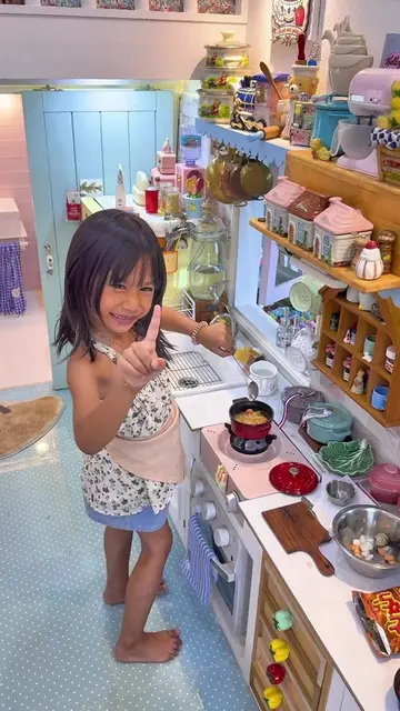 ทำอาหารในบ้านของเล่นเด็ก #playhousebeersujinan #playhome #tinyhouse #tinyhome #b