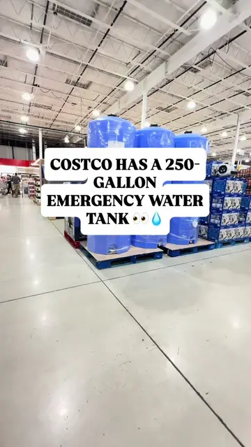 I had no idea Costco carried a 250-gallon water storage tank! 💧 It’s designed f