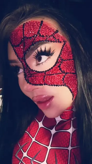 ❤️ #spidermanmakeup #человекпаук #marvel #spiderman #makeupinspo 