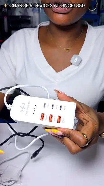 6-in-1 Fast Charger has 3 USB ports + 3 PD ports✅ Fast charging ✅ 6 charging por
