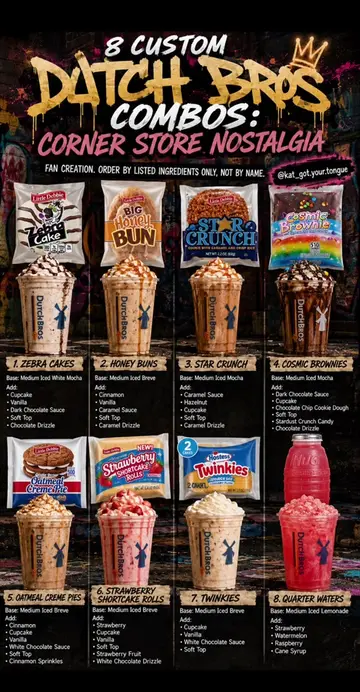 Custom menu combos made for drink lovers who love sweet, nostalgic flavors with 