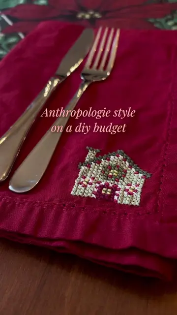 Handmade cross-stitch tea towels for Christmas - aka your new favorite craft! 🏠