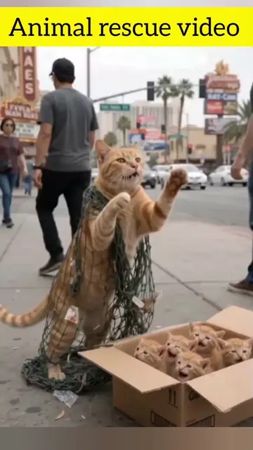 From trash to a loving home: the rescue of a mother cat and her 4 kittens! 💔😭�