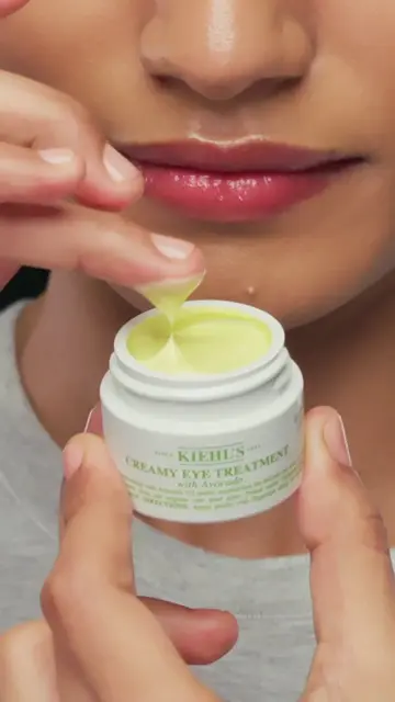 Me applying my #1 hydrating eye cream at 6am pretending I slept a full 8 hours🥑