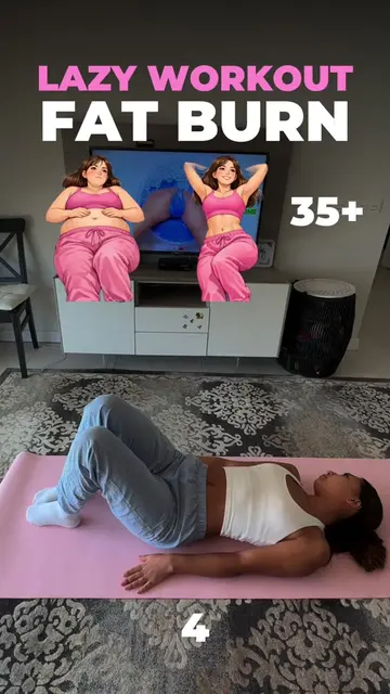 LAZY FAT BURN WORKOUT 35+ 🤩🔥 #workoutfromhome #postpartum #belly #lazyworkout 