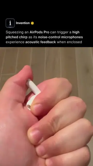 Original Video Credit: X/stoyatel An AirPods Pro earbud suddenly produces a shar