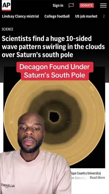 Saturn has a decagon on its butt. #TyreakToldYou #Saturn #Decagon #Astronomy #Ge